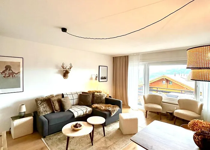 度假居 Window On Montana, Avec Vue Sur Les Alpes 克莱恩 蒙塔纳